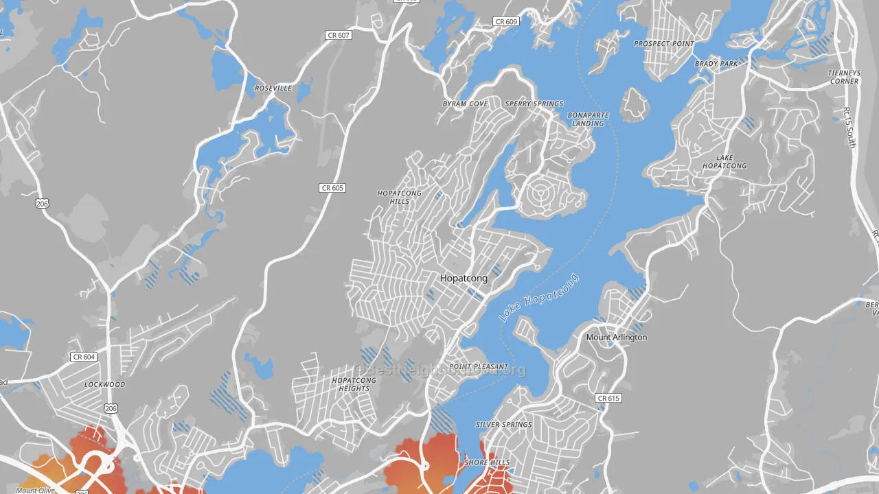 Transit Grade map of Hopatcong, NJ