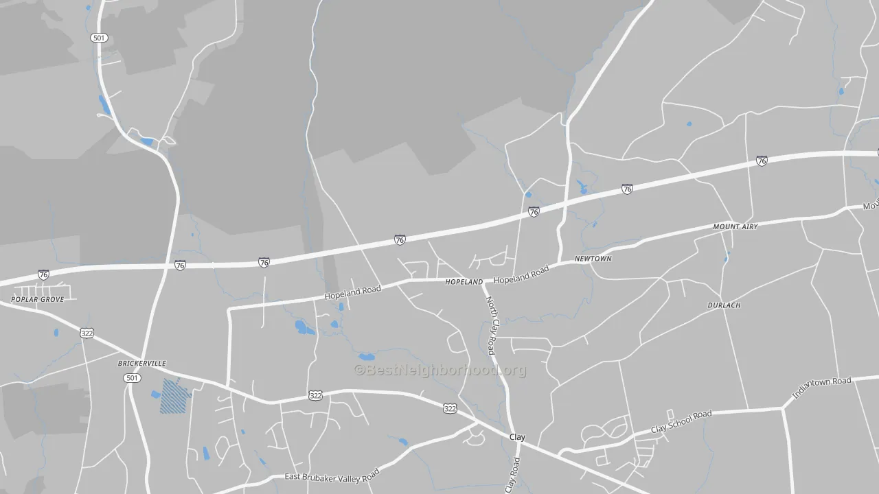 Transit Grade map of Hopeland, PA