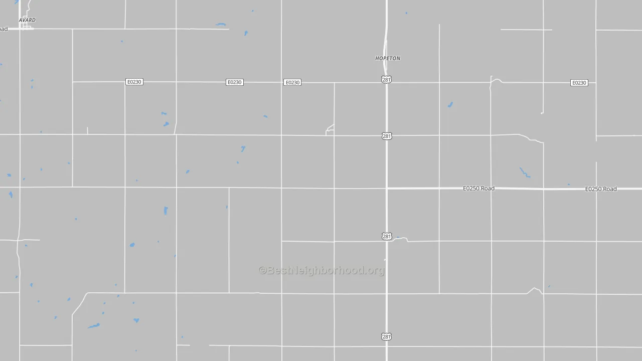 Transit Grade map of Hopeton, OK