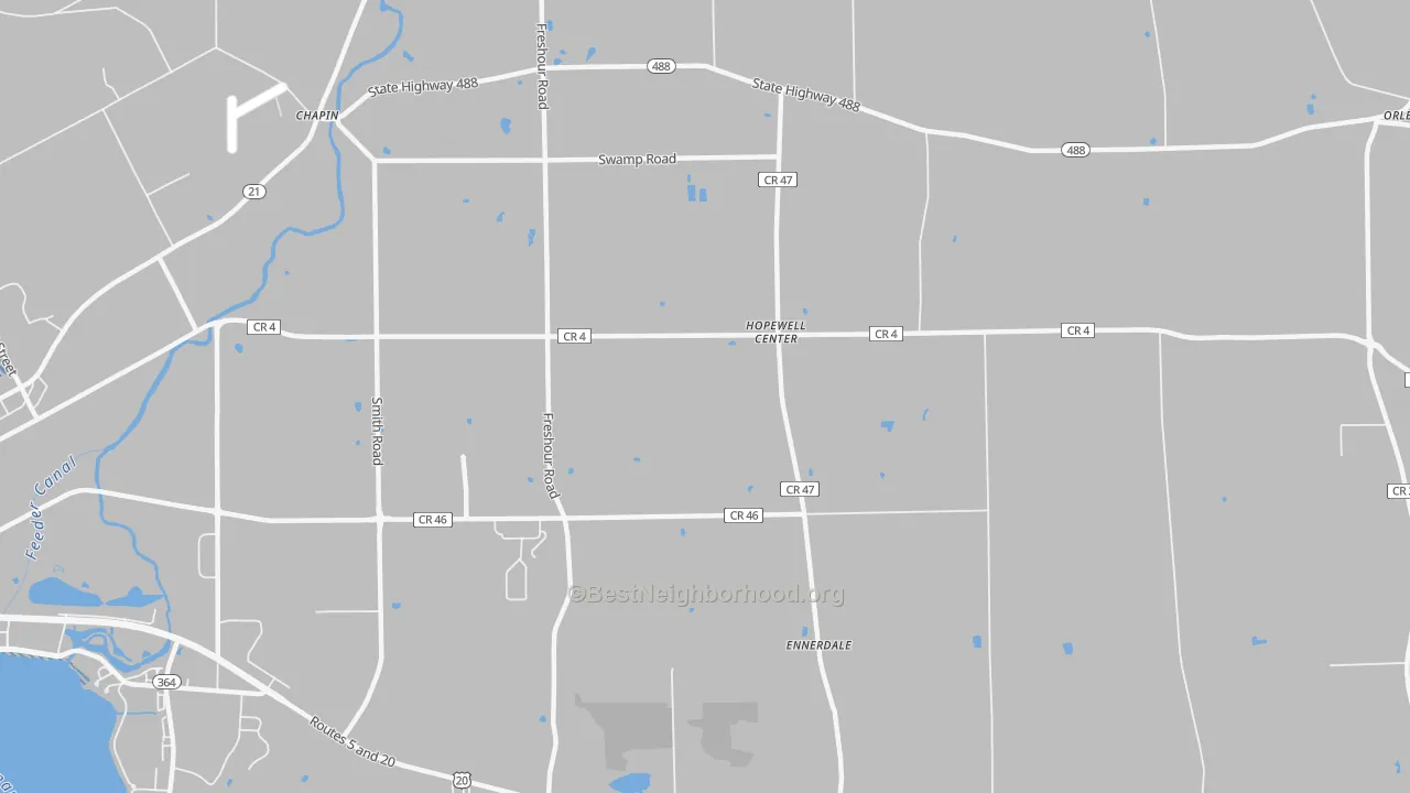 Transit Grade map of Hopewell Center, NY