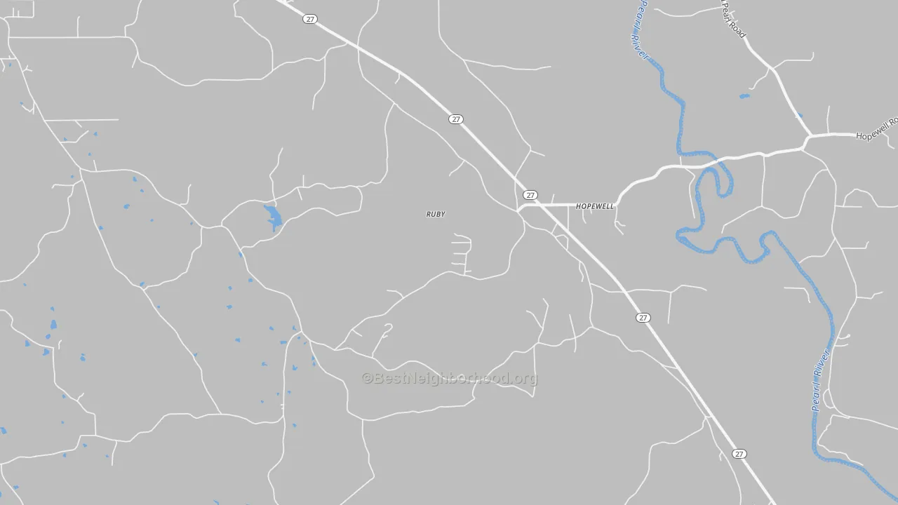 Transit Grade map of Hopewell, MS