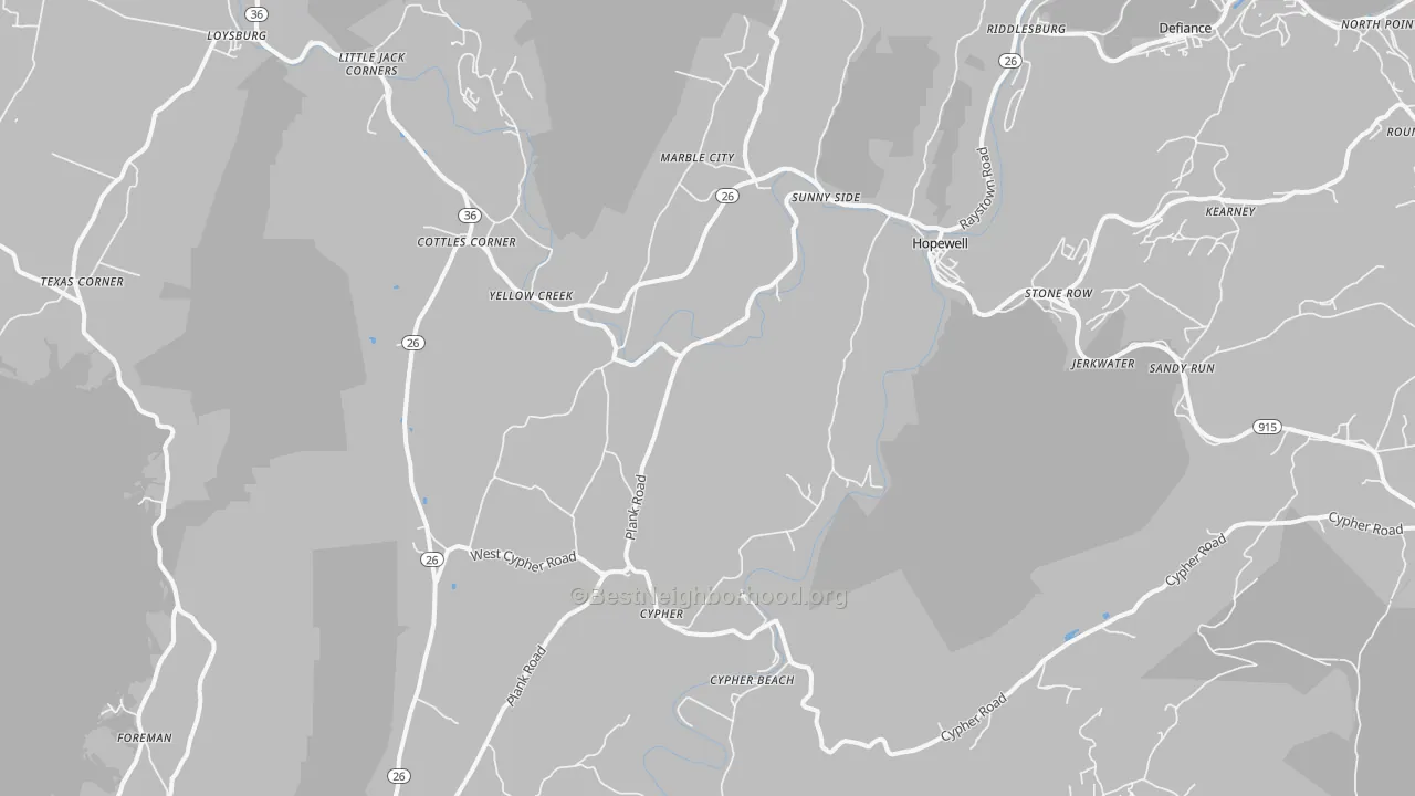 Transit Grade map of Hopewell, PA