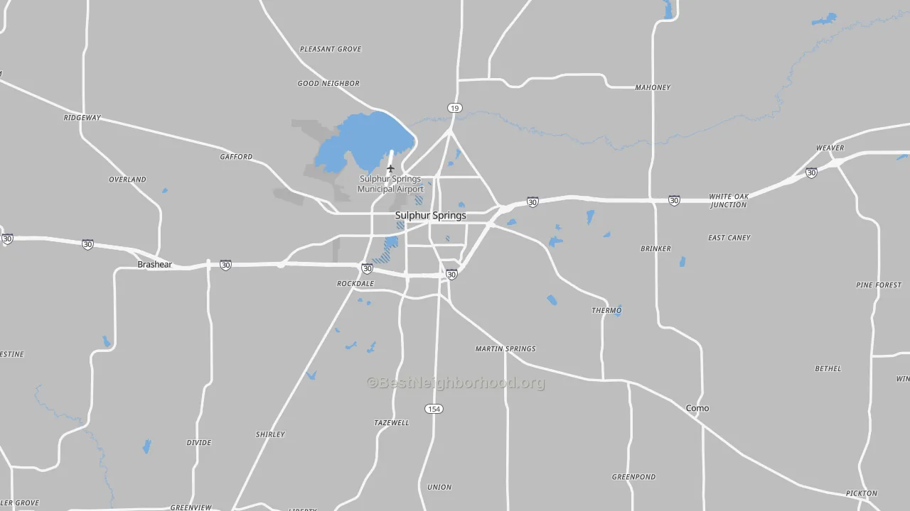 Transit Grade map of Hopkins County, TX