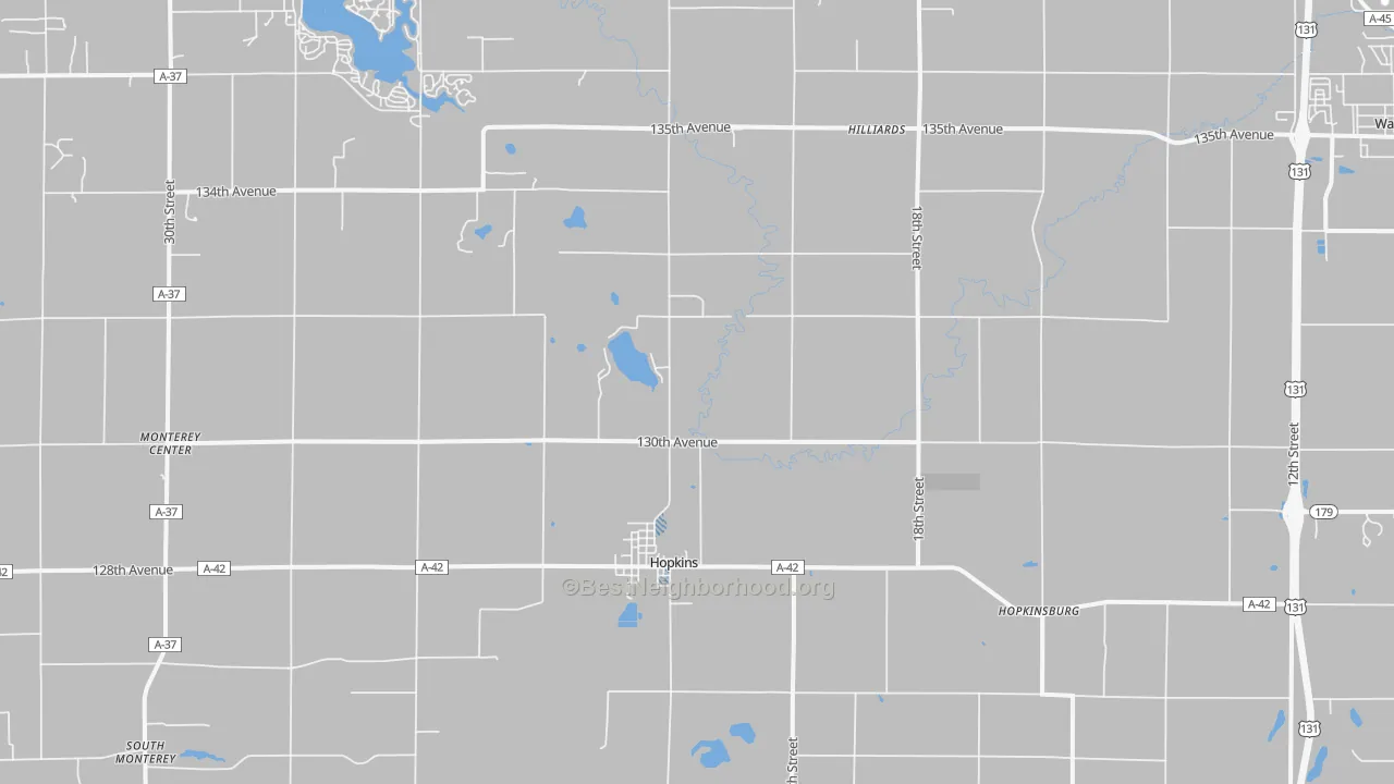 Transit Grade map of Hopkins, MI