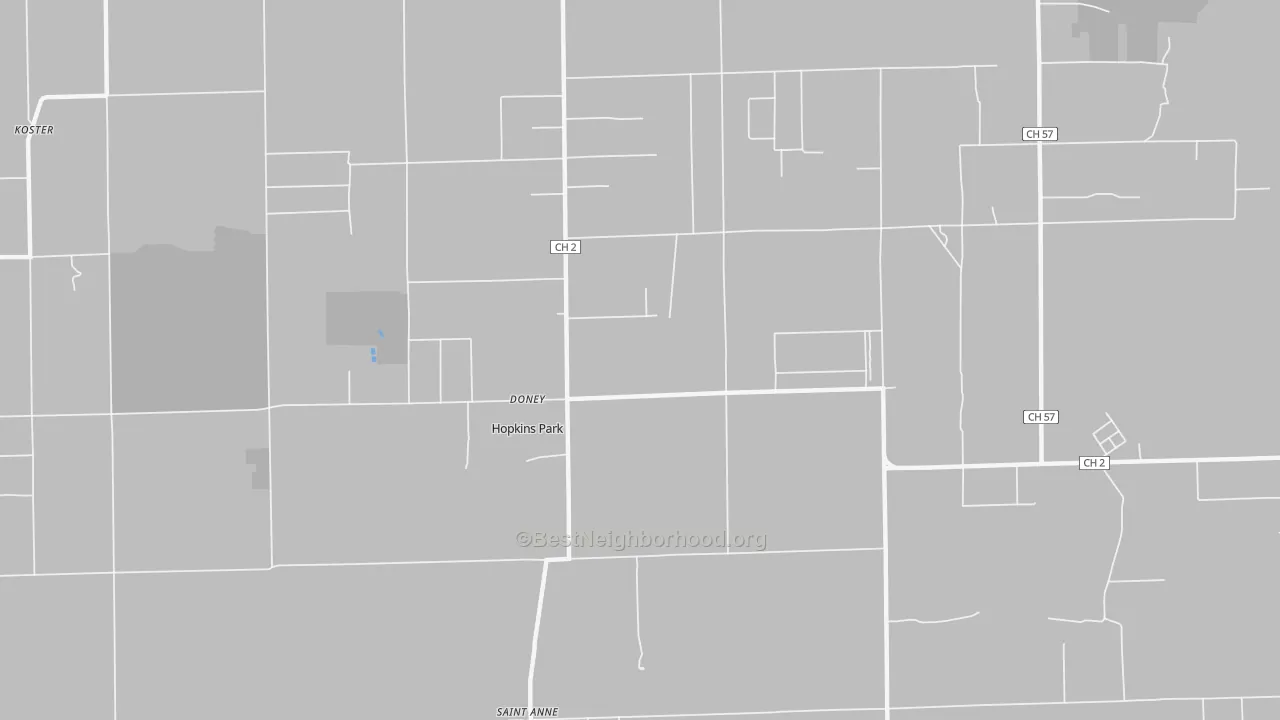 Transit Grade map of Hopkins Park, IL
