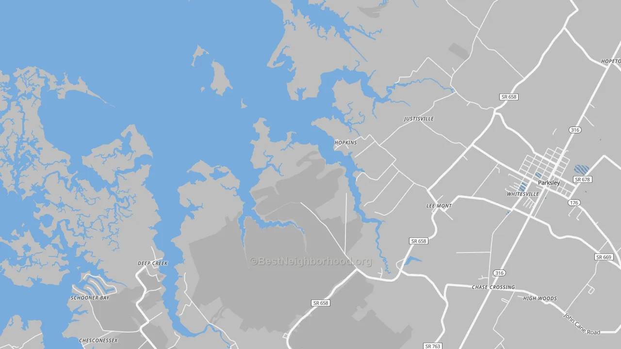 Transit Grade map of Hopkins, VA