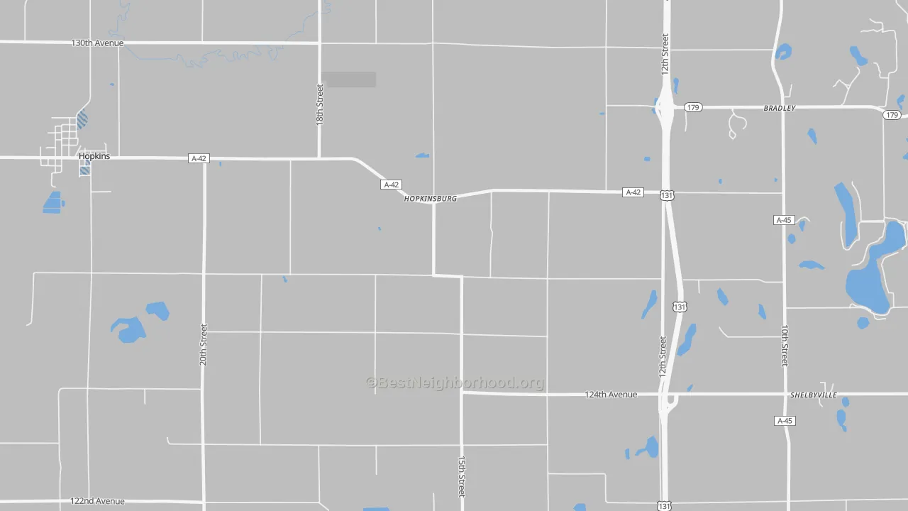 Transit Grade map of Hopkinsburg, MI