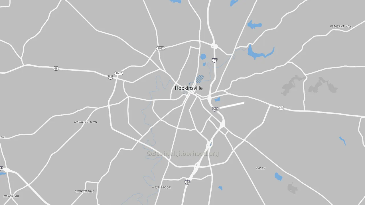 Transit Grade map of Hopkinsville, KY