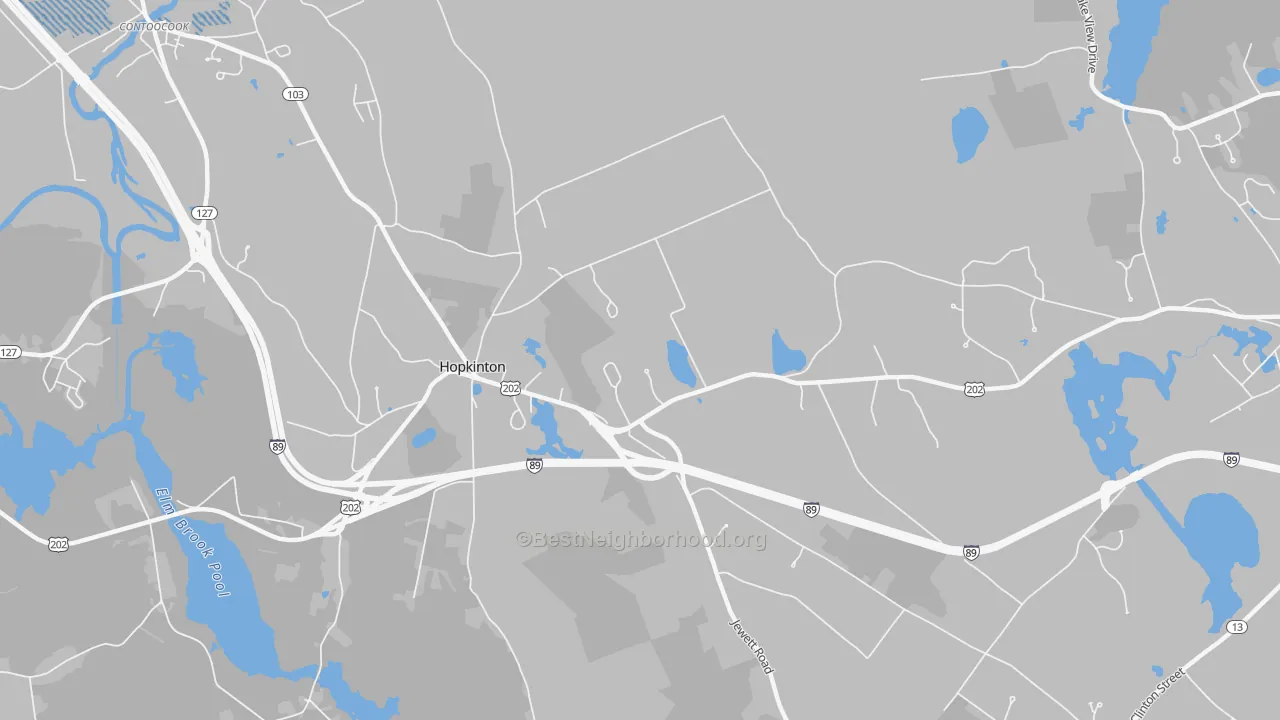 Transit Grade map of Hopkinton, NH