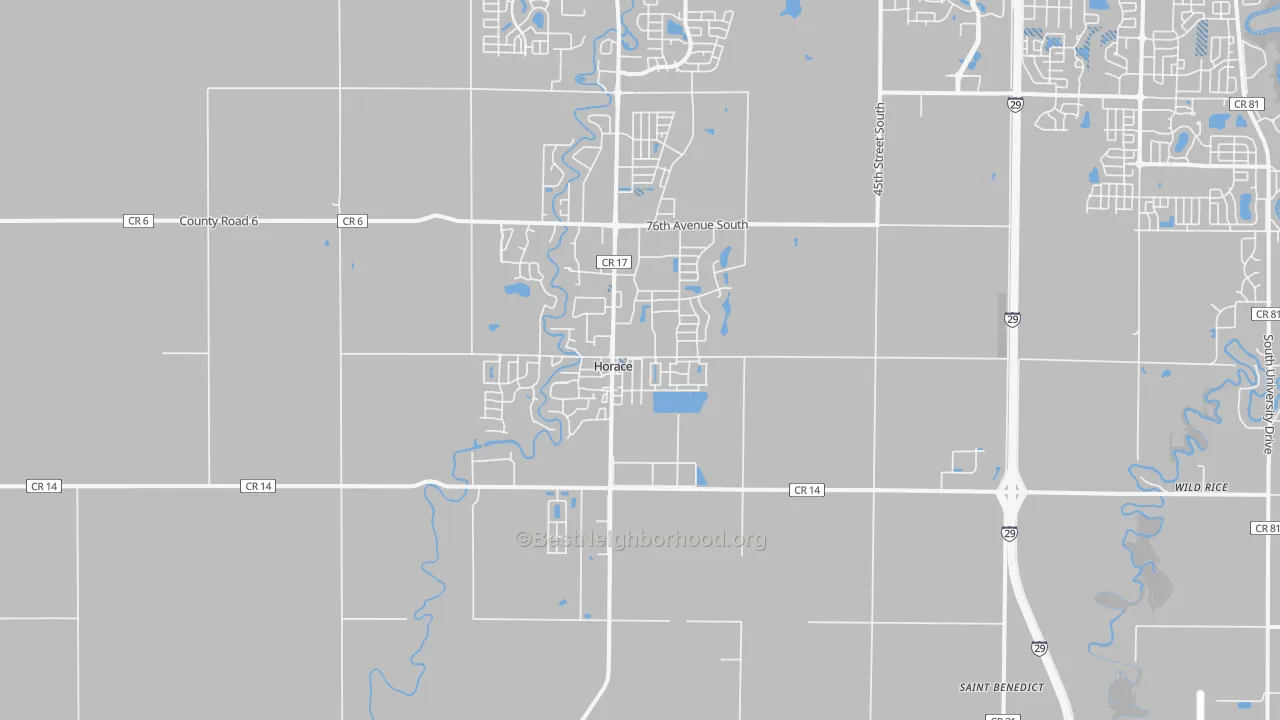 Transit Grade map of Horace, ND