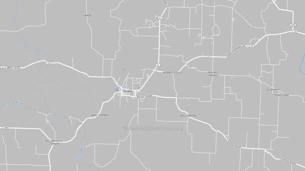 Transit Grade map of Horatio, AR