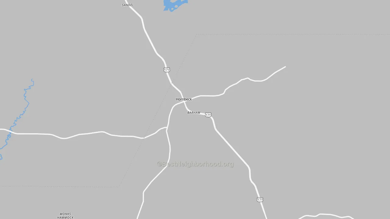 Transit Grade map of Hornbeck, LA