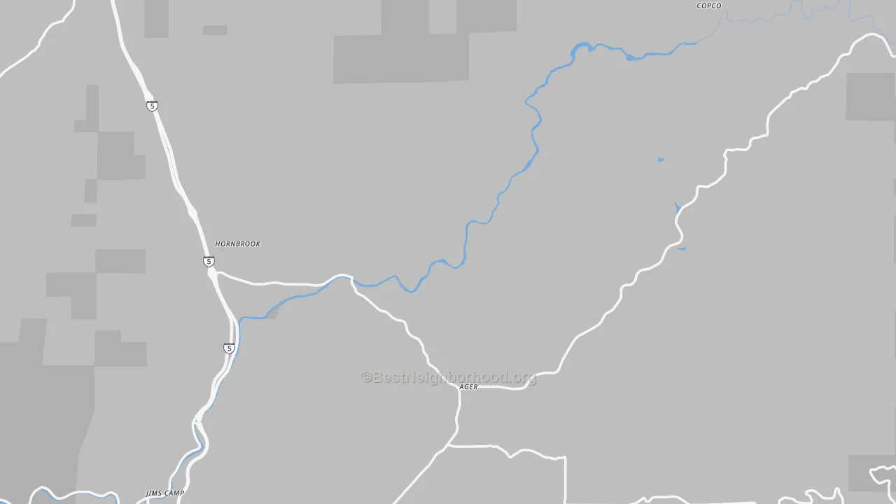 Transit Grade map of Hornbrook, CA