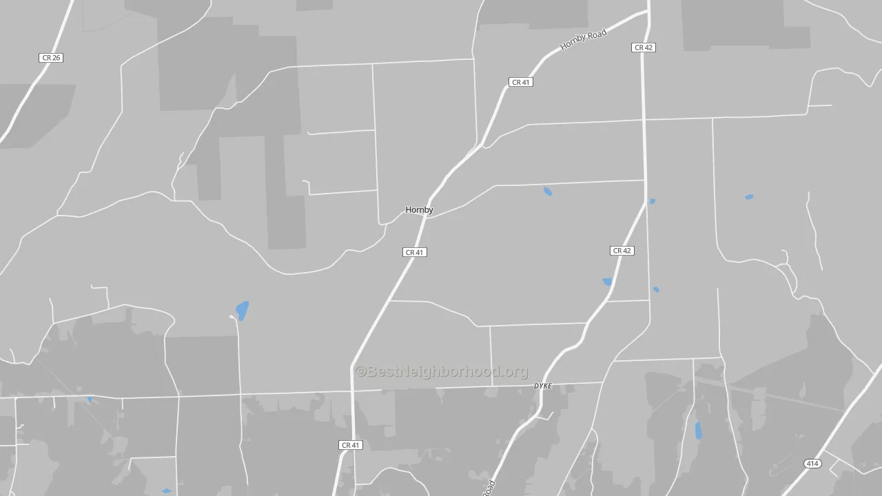 Transit Grade map of Hornby, NY