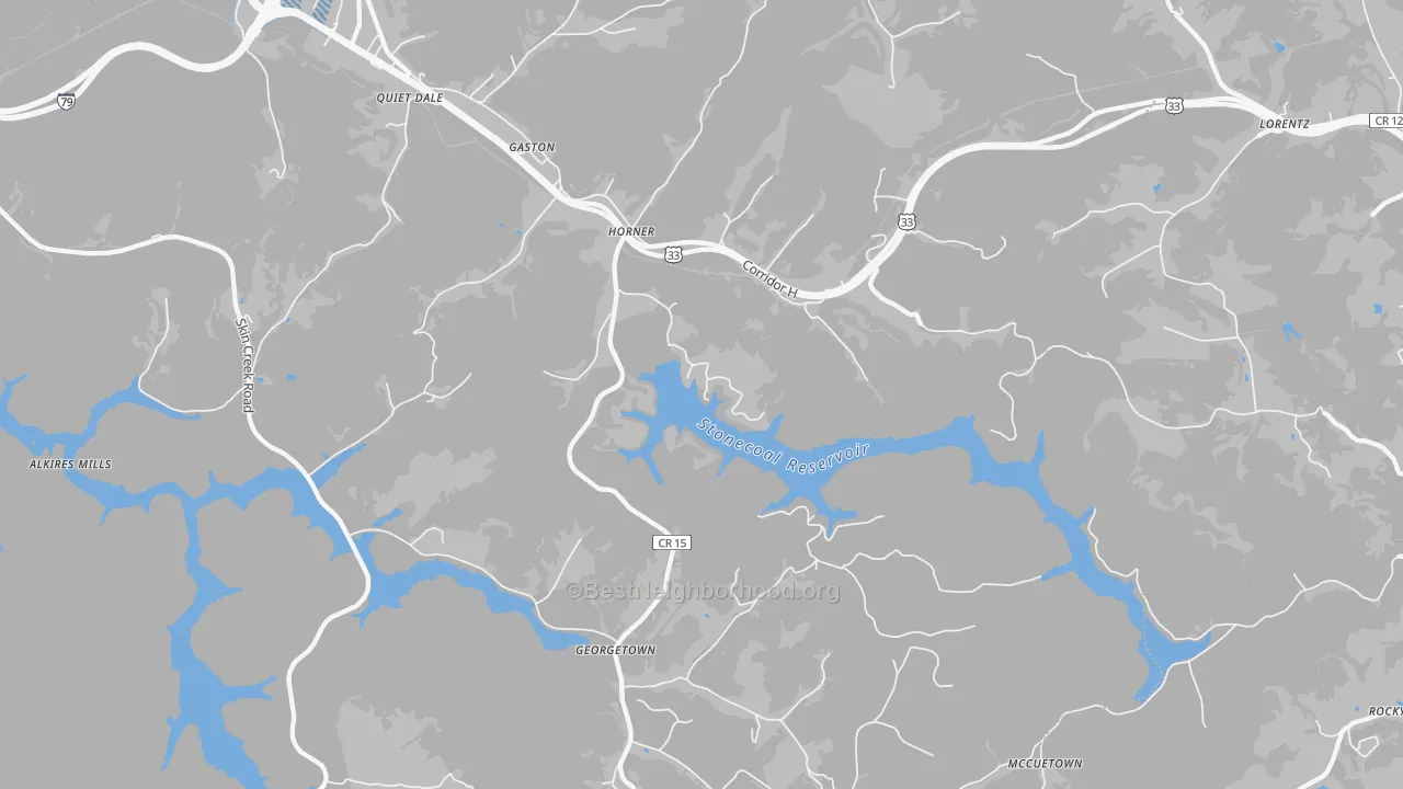Transit Grade map of Horner, WV