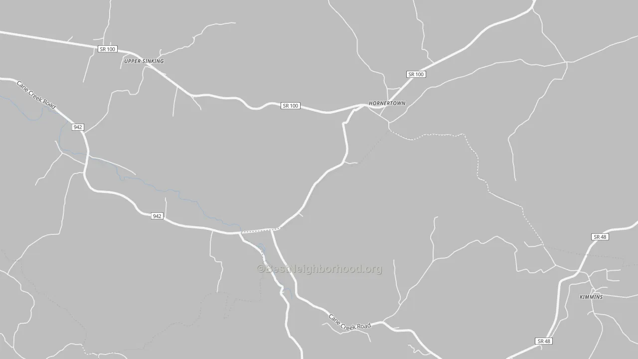 Transit Grade map of Hornertown, TN