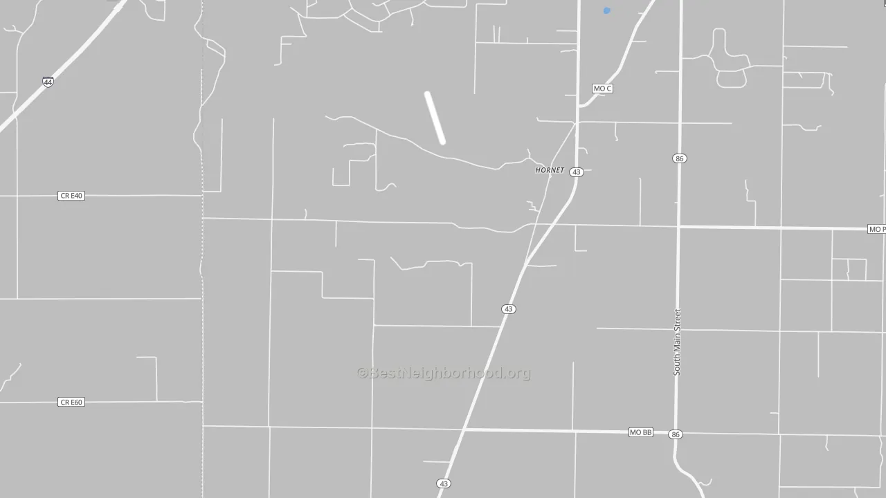 Transit Grade map of Hornet, MO