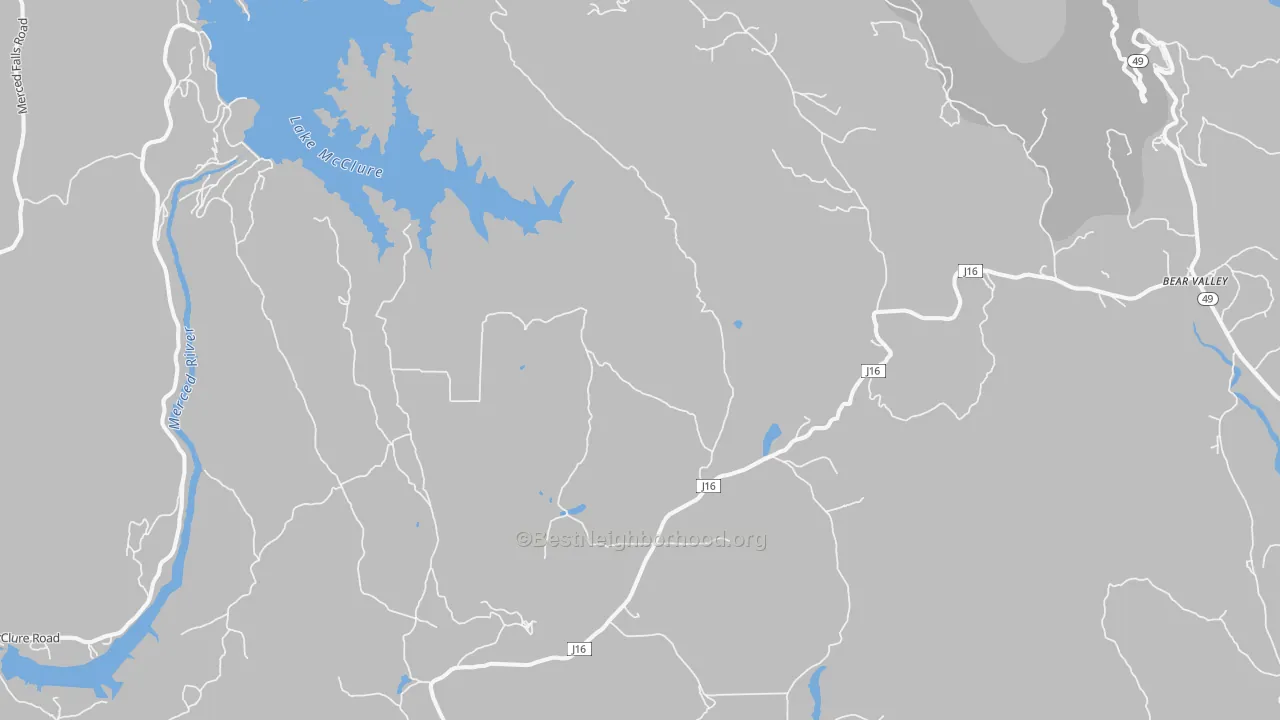 Transit Grade map of Hornitos, CA