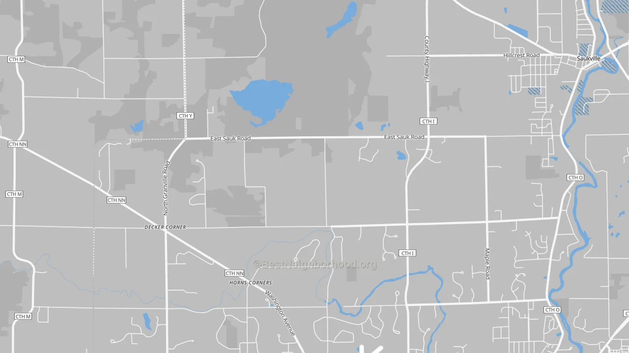 Transit Grade map of Horns Corners, WI