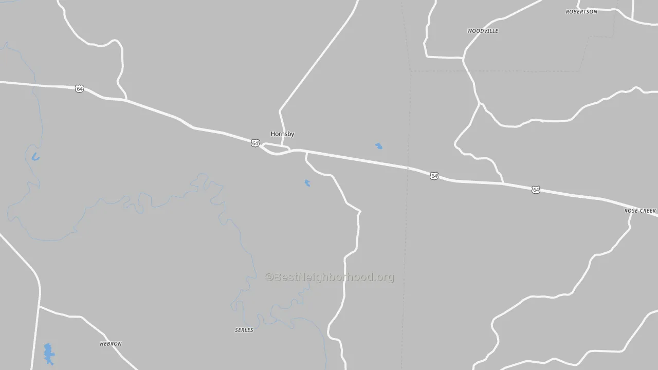 Transit Grade map of Hornsby, TN