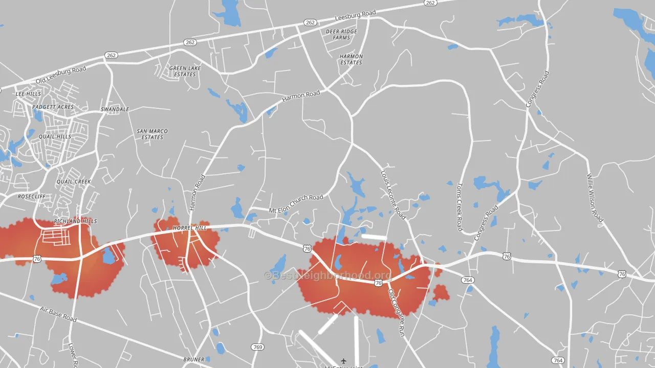 Transit Grade map of Horrel Hill, SC