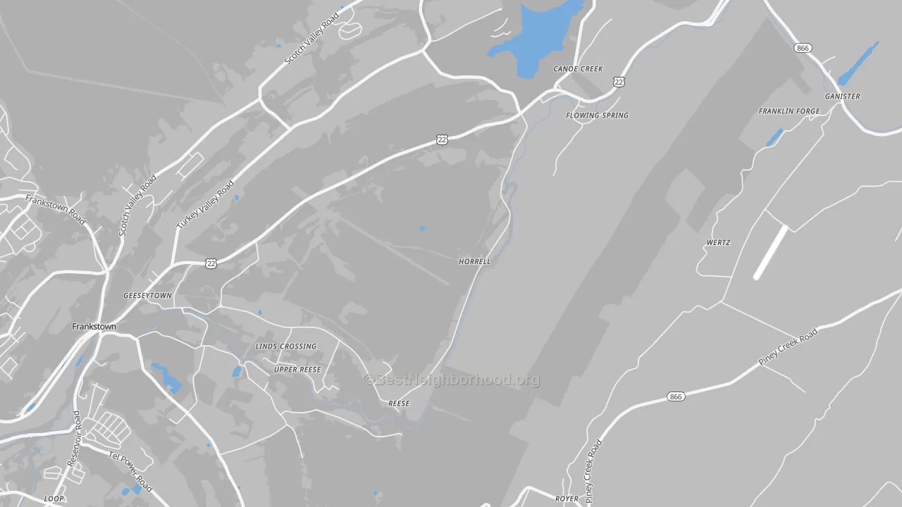 Transit Grade map of Horrell, PA