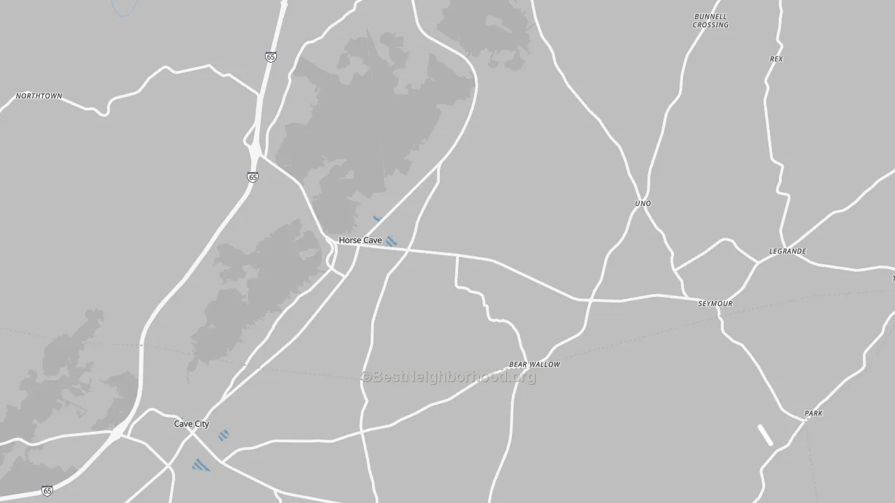 Transit Grade map of Horse Cave, KY