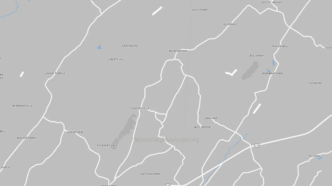 Transit Grade map of Horse Creek, TN