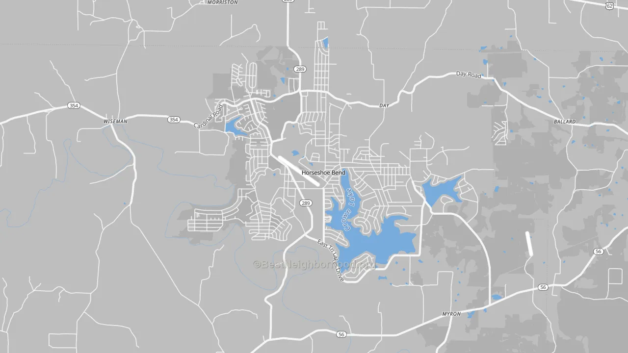 Transit Grade map of Horseshoe Bend, AR