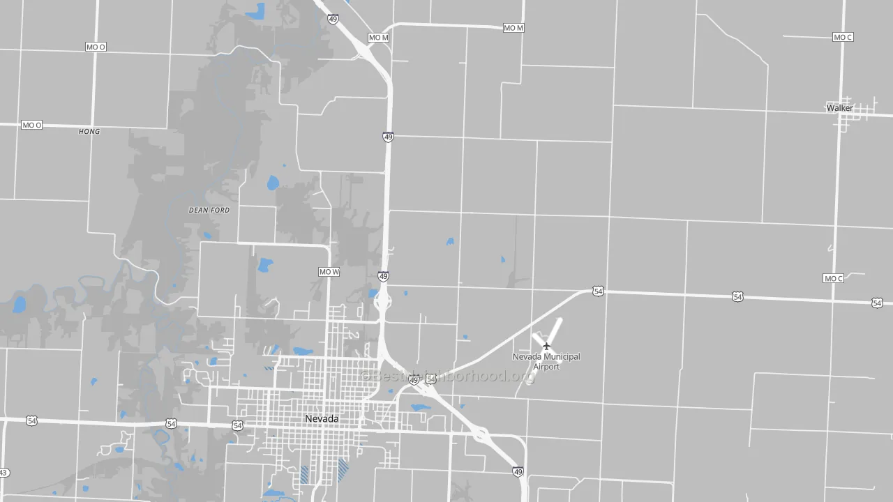 Transit Grade map of Horton, MO