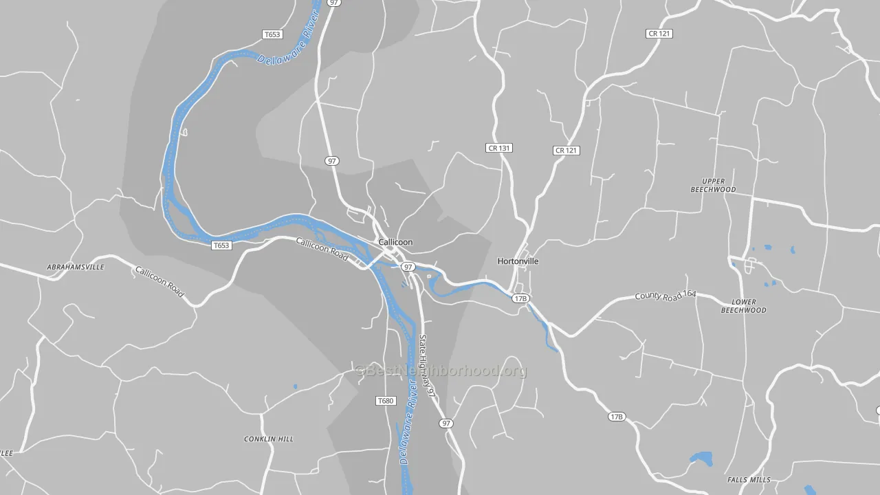 Transit Grade map of Hortonville, NY
