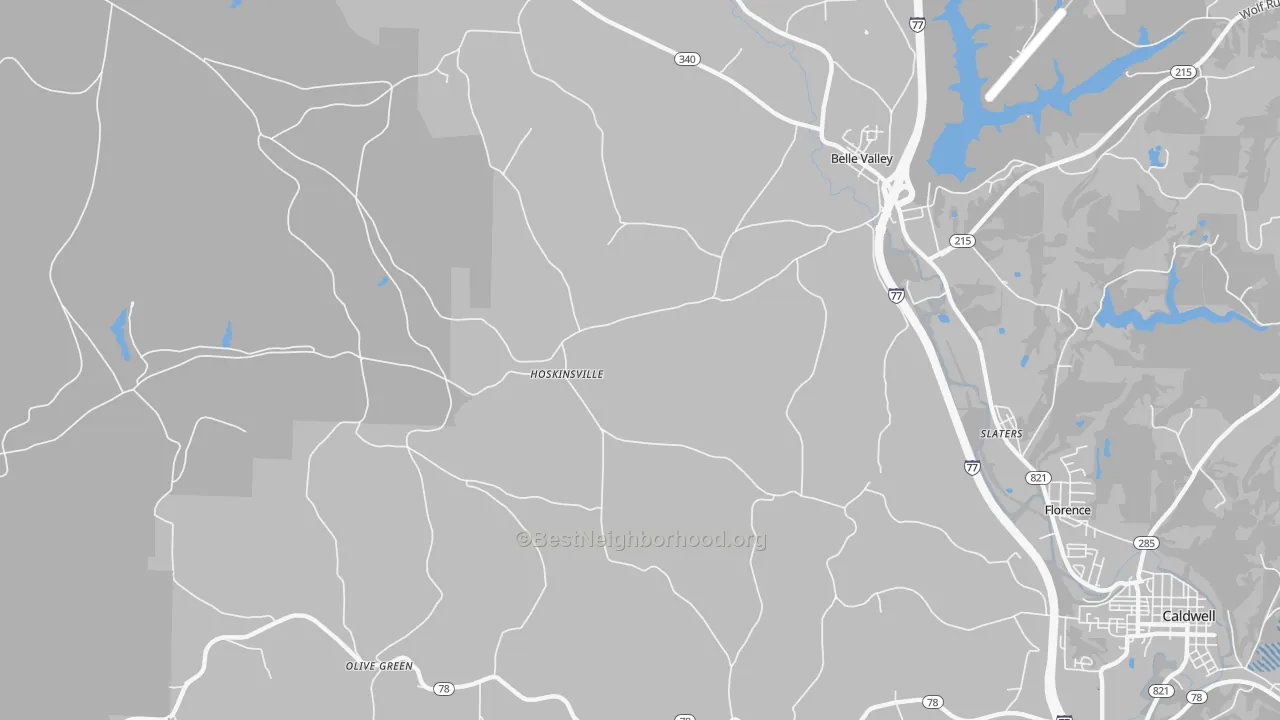 Transit Grade map of Hoskinsville, OH
