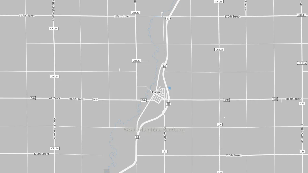 Transit Grade map of Hospers, IA