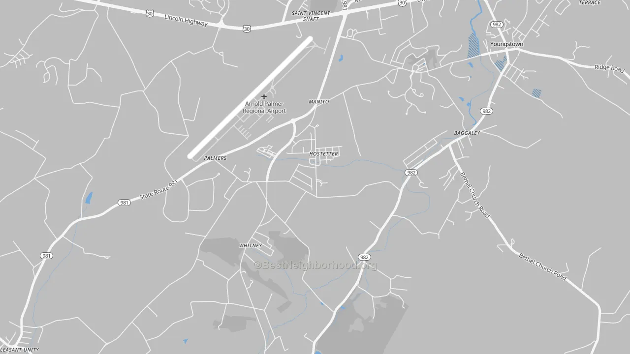 Transit Grade map of Hostetter, PA