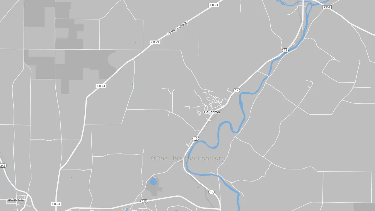 Transit Grade map of Houghton, NY