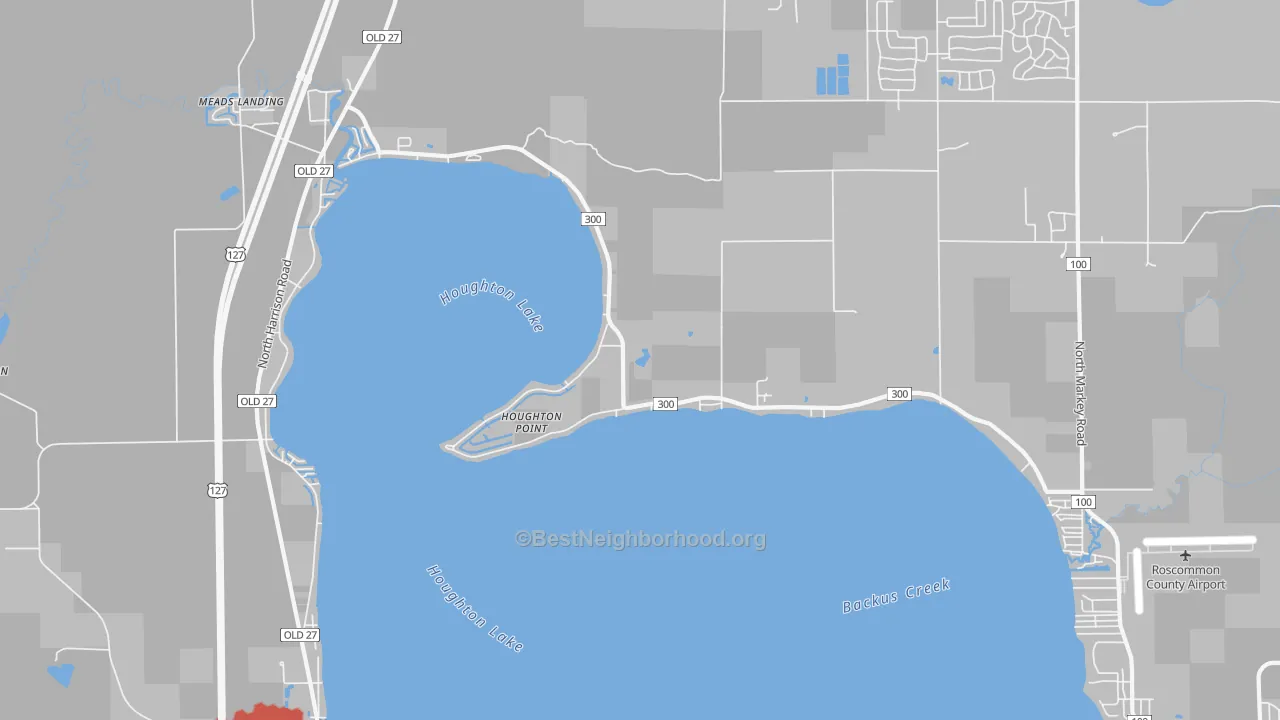 Transit Grade map of Houghton Point, MI