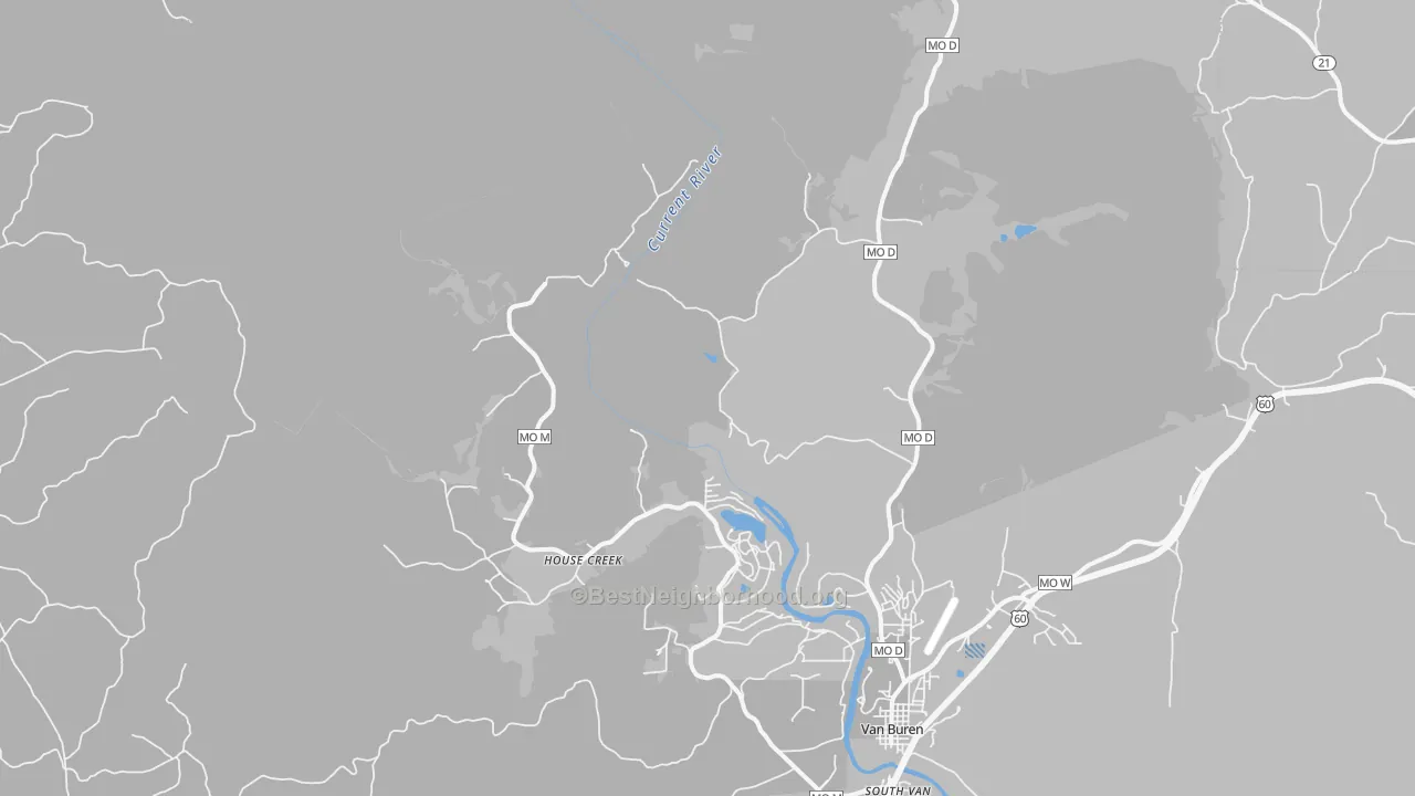 Transit Grade map of House Creek, MO
