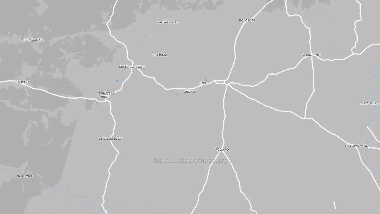 Transit Grade map of Houston County, TN