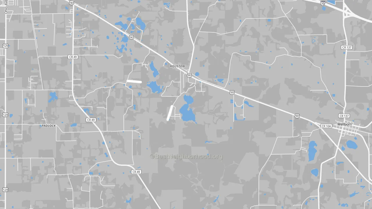 Transit Grade map of Houston, FL
