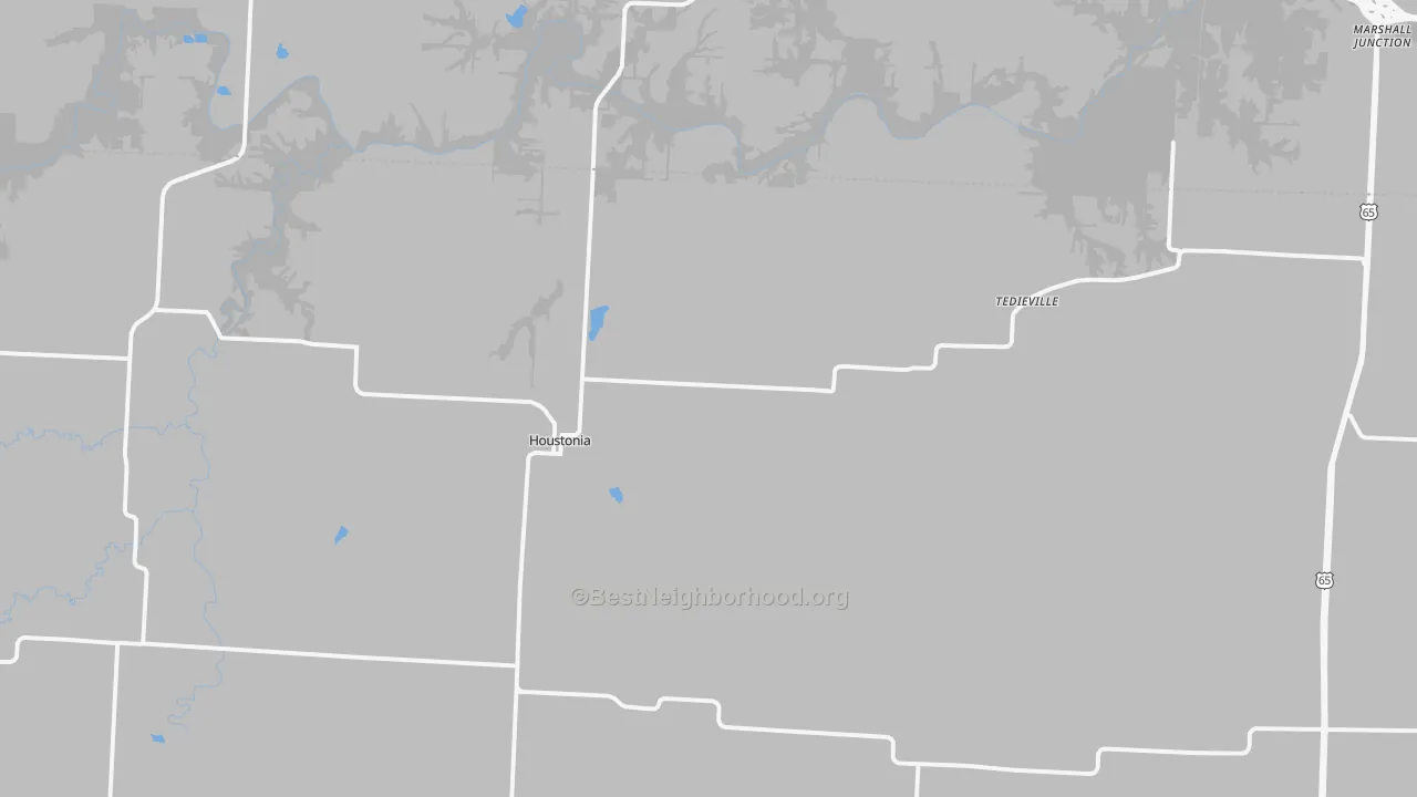 Transit Grade map of Houstonia, MO