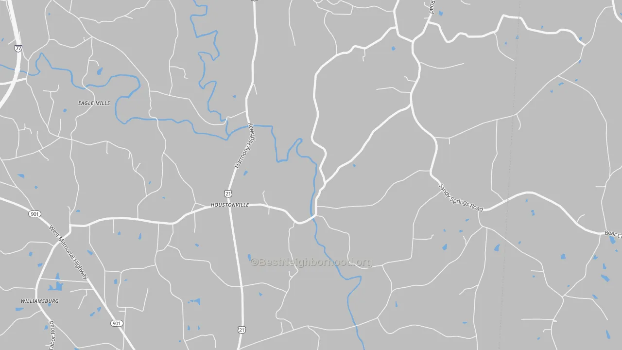 Transit Grade map of Houstonville, NC