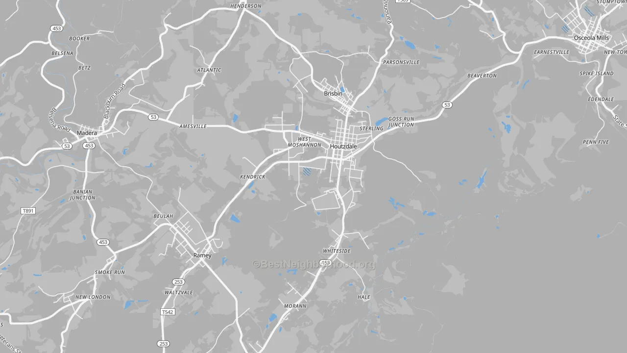 Transit Grade map of Houtzdale, PA