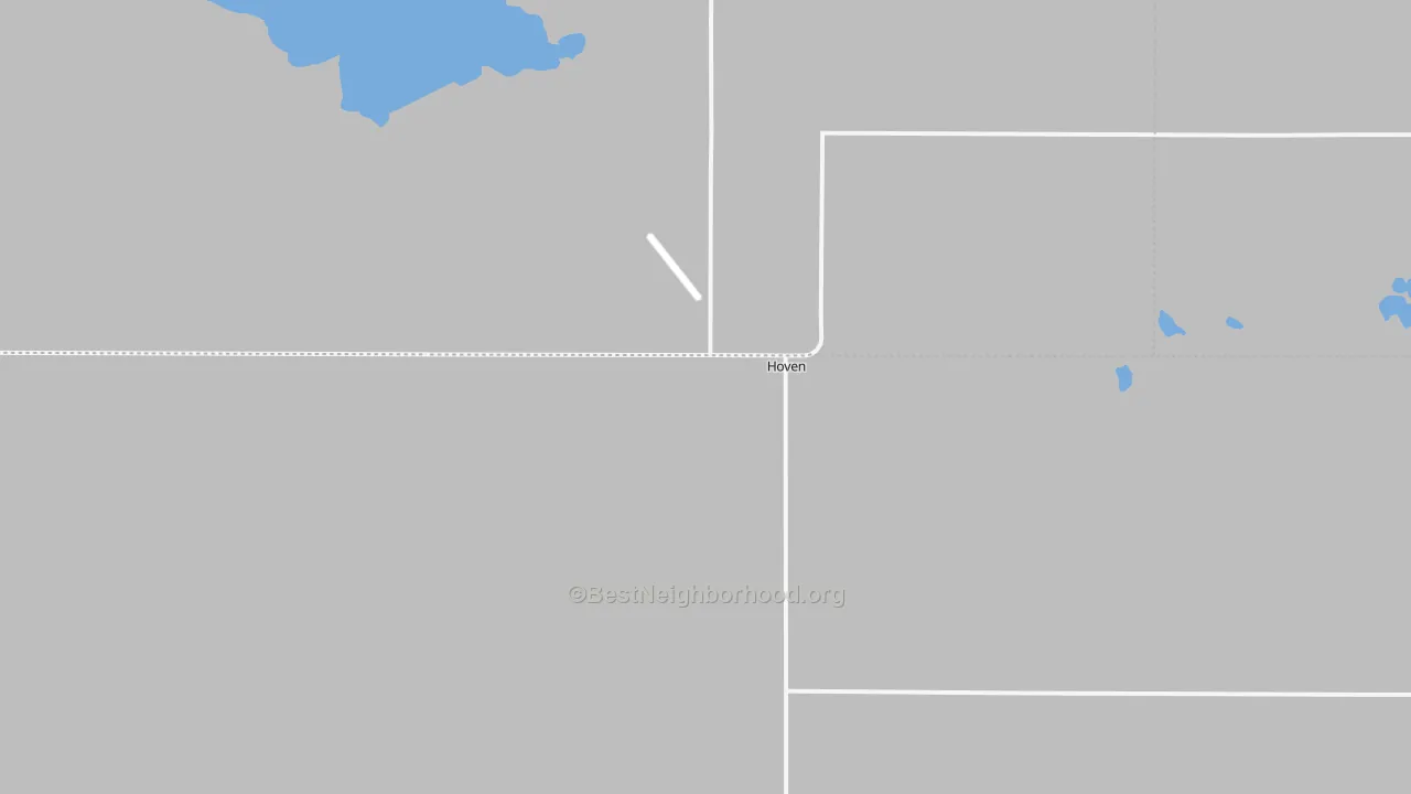 Transit Grade map of Hoven, SD