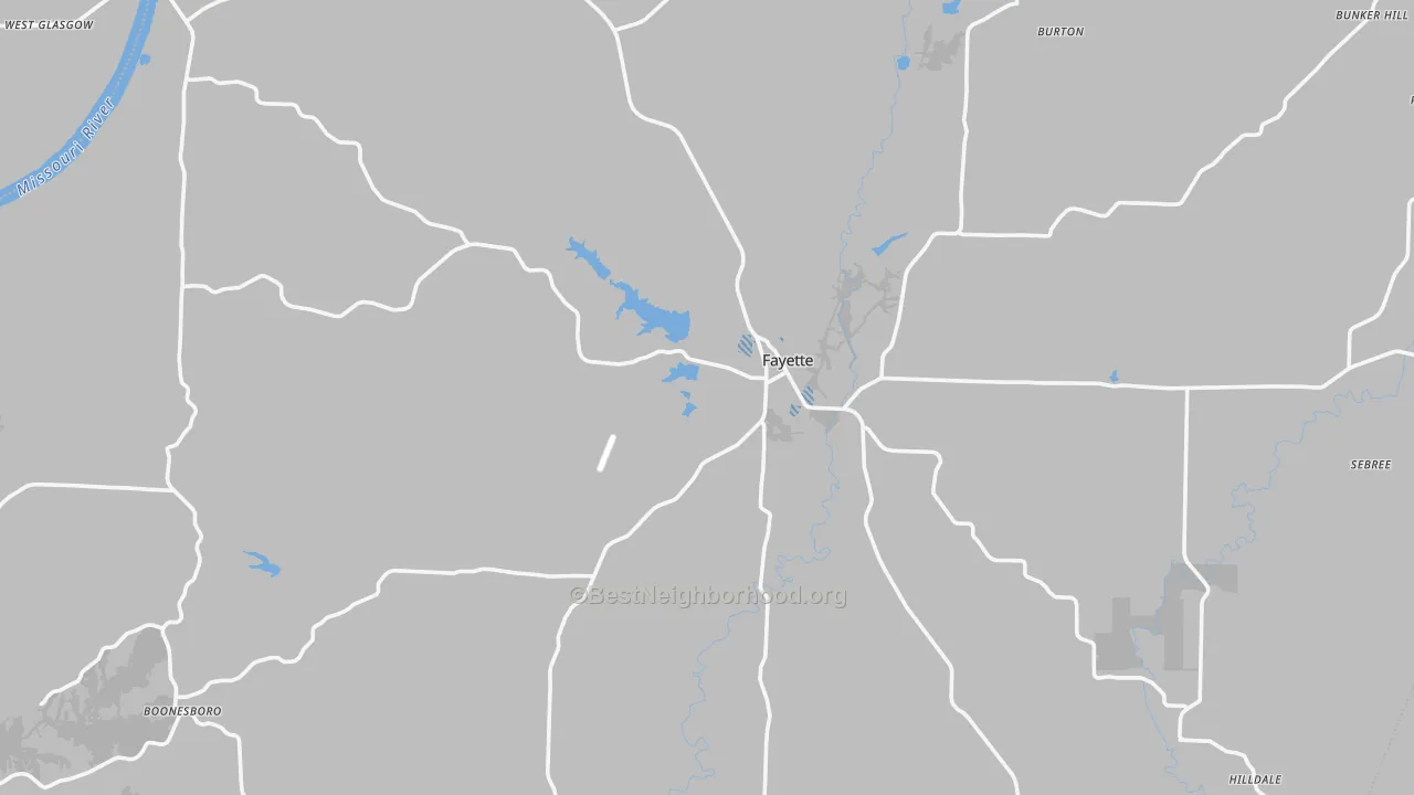 Transit Grade map of Howard County, MO