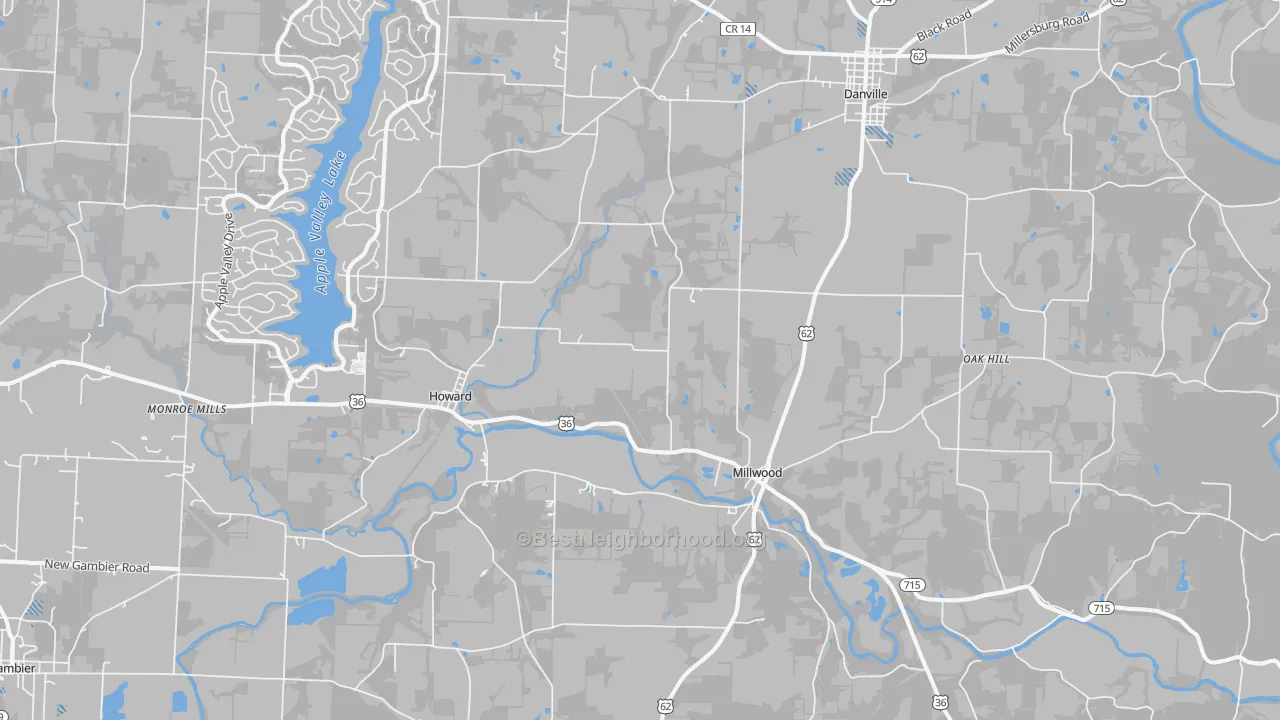 Transit Grade map of Howard, OH