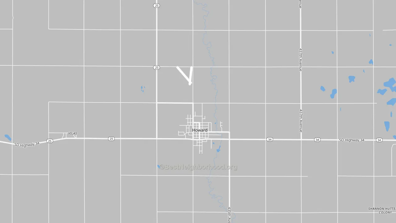 Transit Grade map of Howard, SD