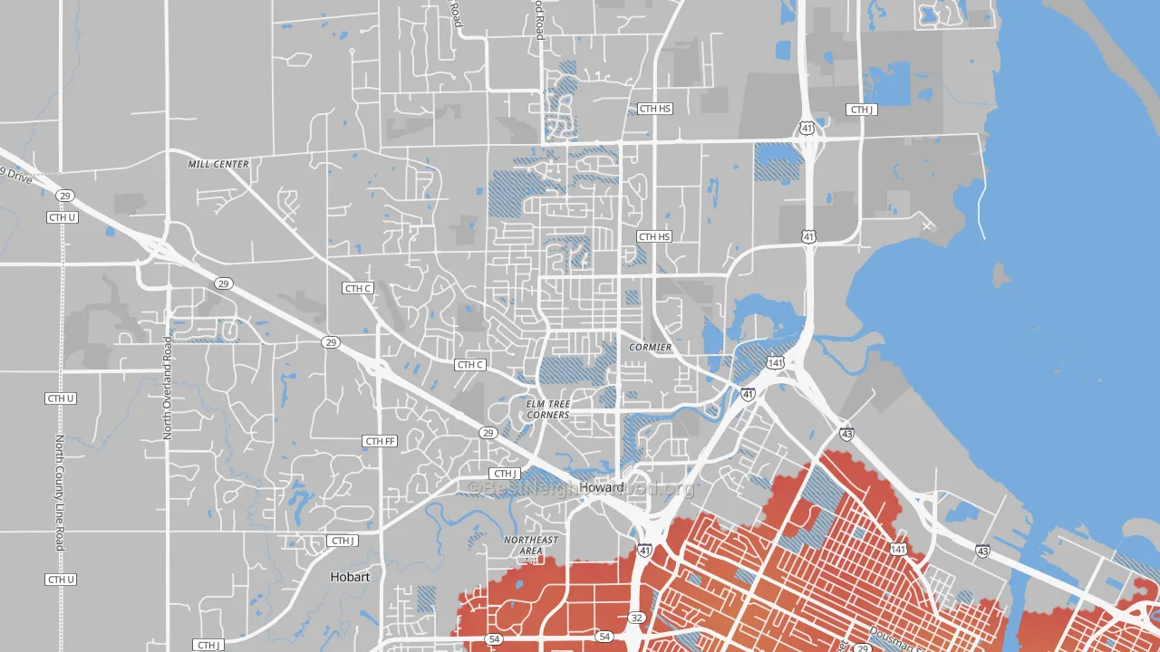Transit Grade map of Howard, WI