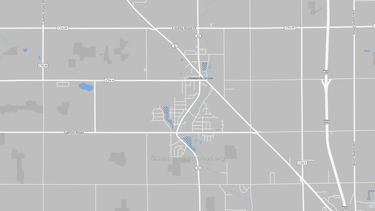 Transit Grade map of Howards Grove, WI