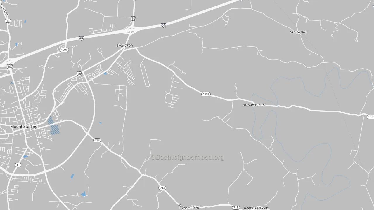 Transit Grade map of Howards Mill, KY