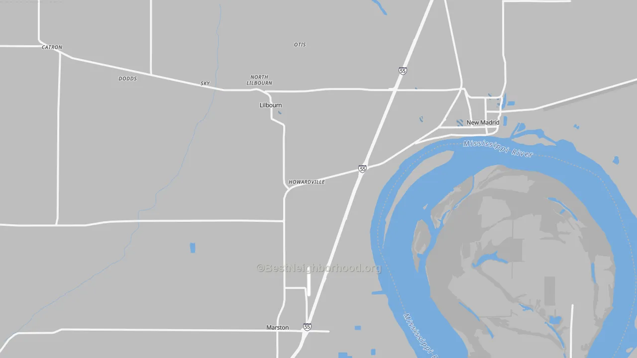 Transit Grade map of Howardville, MO